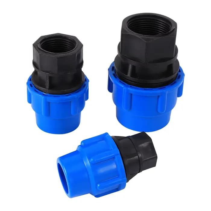 Adaptateur de tube à connecteur rapide épais en plastique PP, filetage femelle 1/2 "3/4" 1 "1.2" 1.5