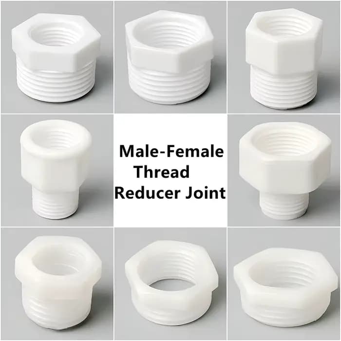 Joints réducteurs à filetage mâle-femelle en PVC, 1/8 1/4 3/8 1/2 3/4 1 ", raccords de tuyaux d'eau