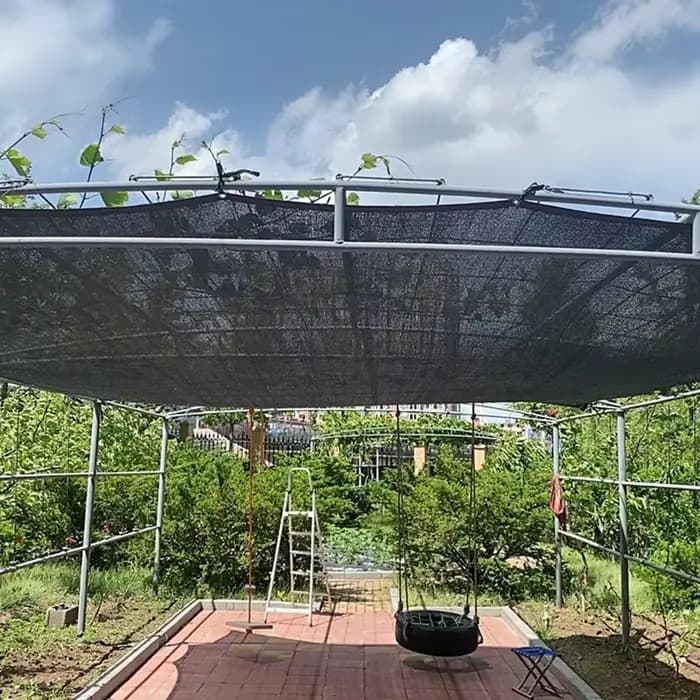 Filet pare-soleil anti-UV noir HDPE 30 ~ 90%, couverture de piscine extérieure pour jardin et plante