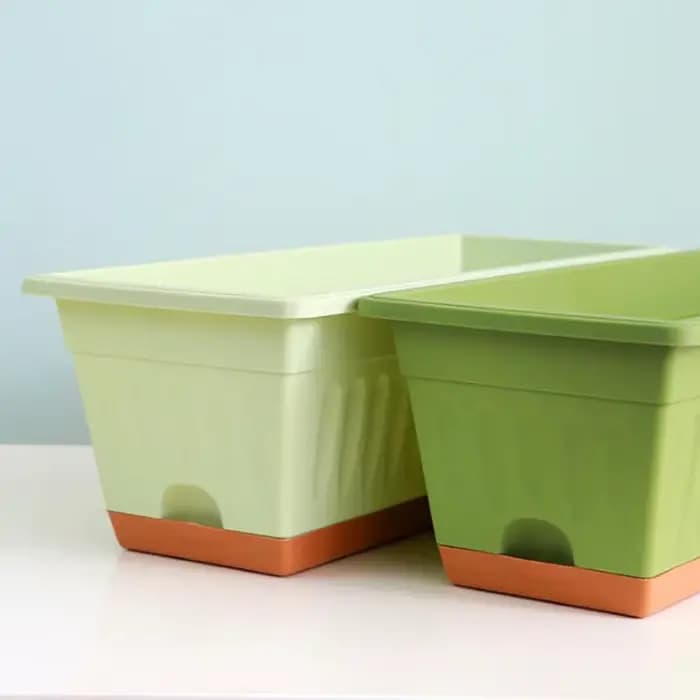 【CPI】 1 pot de fleurs rectangulaire en plastique pour plantes d'intérieur et d'extérieur