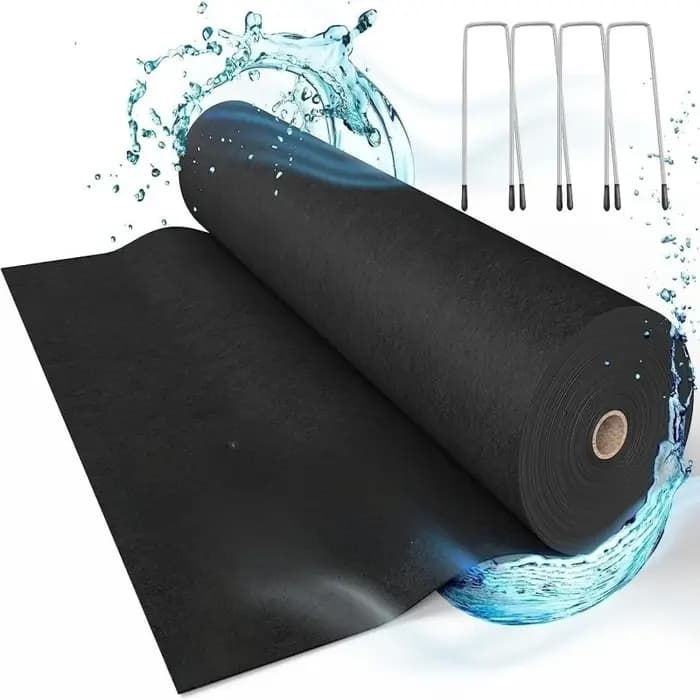 Tissu paysager de barrière contre les mauvaises herbes de jardin de haute qualité avec 10 agrafes paysagères gratuites