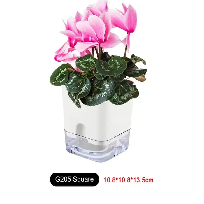 Pot de Fleurs Magnétique en Plastique Auto-Absorbant avec Corde de Coton, pour Plante Paresseuse à D