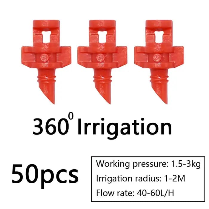 90/180/360 ° Arroseur d'irrigation goutte à goutte réglable pour jardins, buses de brumisation sur