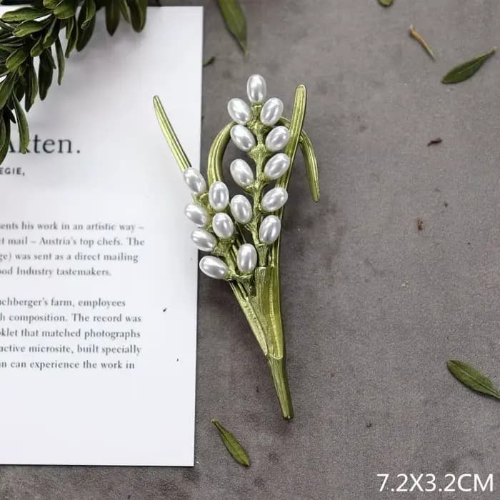 Broche plante verte exquise faite à la main, créative, Corsage pour femme, broches rétro en perles, accessoires pour manteau, bijoux