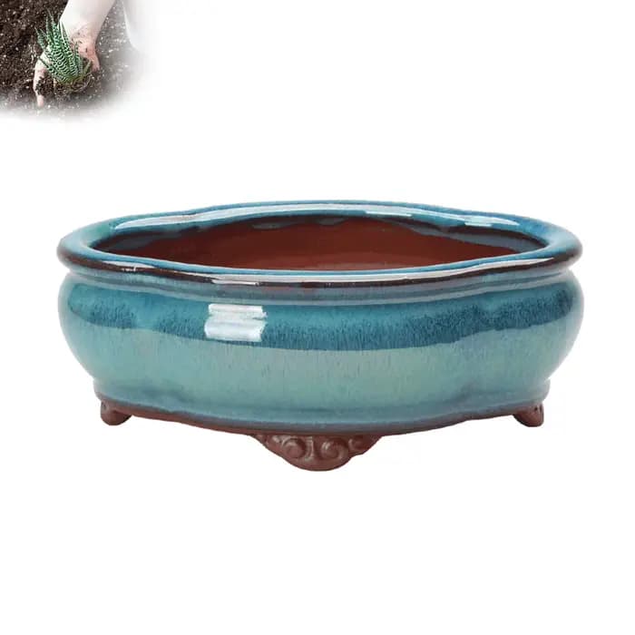Pots à fleurs en céramique avec trou de drainage