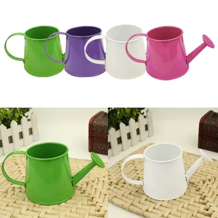 Arrosoir Mini bouilloire enfants Pot jardin métal eau modèle fleur fer étain Miniature jardinage jouet intérieur seau