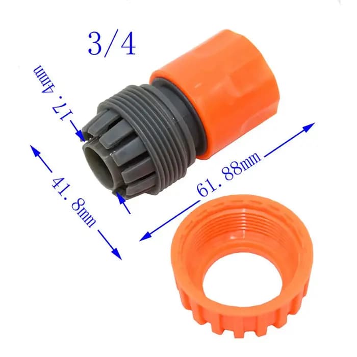 Connecteurs d'eau de jardin 1/2 "3/4" 1 ", connecteur rapide d'irrigation pour le diamètre du tuyau