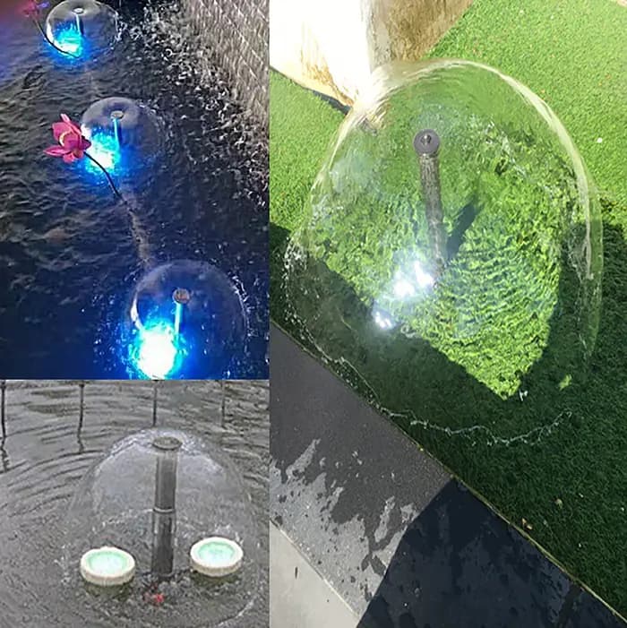Fontaine en forme de champignon à filetage mâle 1/2 "femelle 3/4", buse d'arrosage en laiton en acie