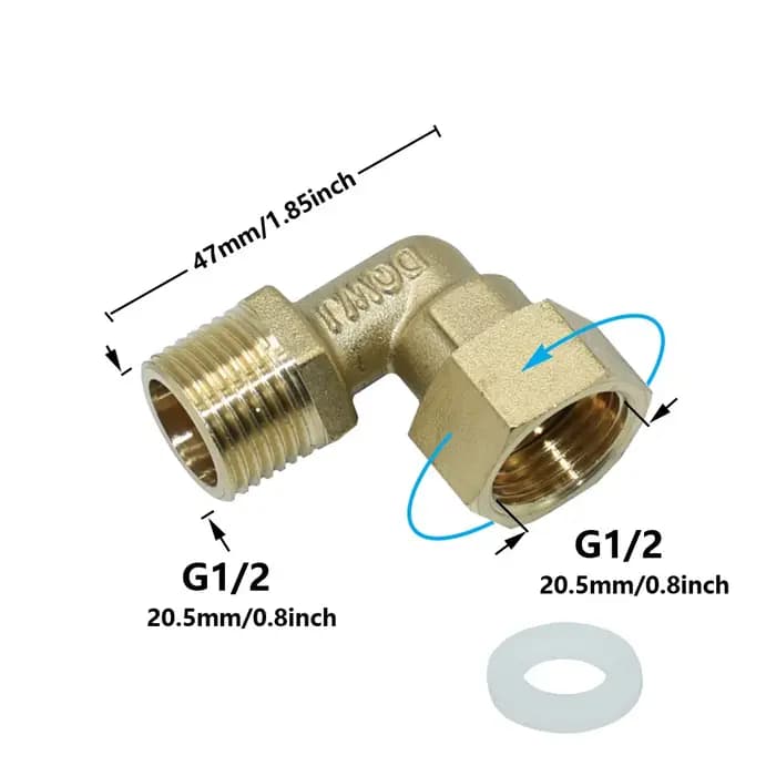 Connecteur de filetage mâle femelle en laiton G1/2 G3/4 G1
