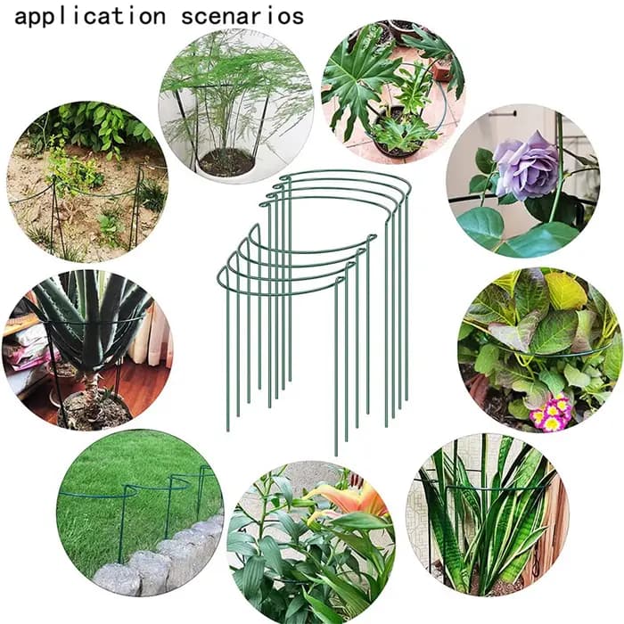 Piquet de Support pour plantes, Cage à anneau métallique pour culture de légumes, Support réglable p