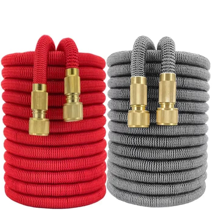 Tuyau d'arrosage extensible haute pression avec double connecteur métallique, tuyaux magiques de 25