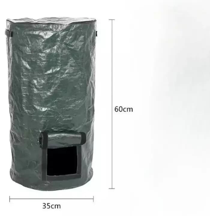Compositeur de jardin, sac de Bio-Fermentation écologique avec fermeture éclair et Double poignées, bac à Compost pliable, 1 pièce