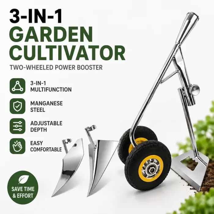 Outil agricole multifonction 3 en 1 pour jardinage