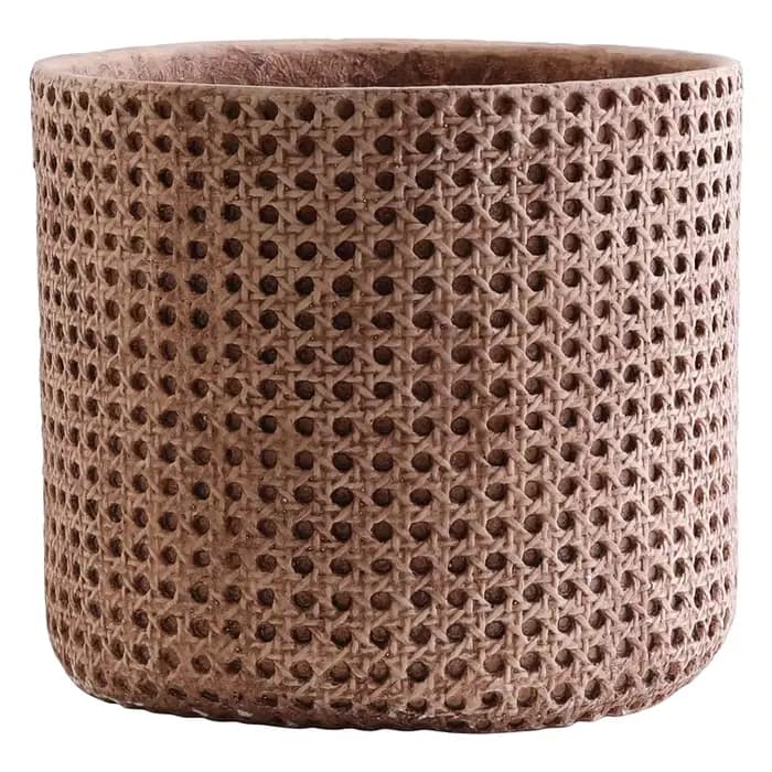 Grand Pot de fleur en bambou et boue de magnésium, panier tissé pour balcon, salon, décoration de ja