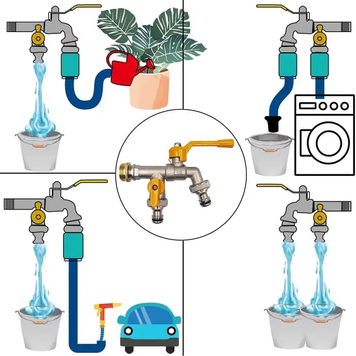 Adaptateur de robinet de tuyau d'arrosage, connecteur de réservoir d'eau IBC 1/2 pouces, Irrigation