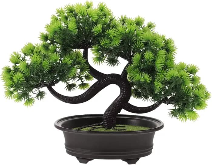 Welcome Pine Artificial Bonsai Juniper Tree Potted False Plant Ornaments Pots for Indoor