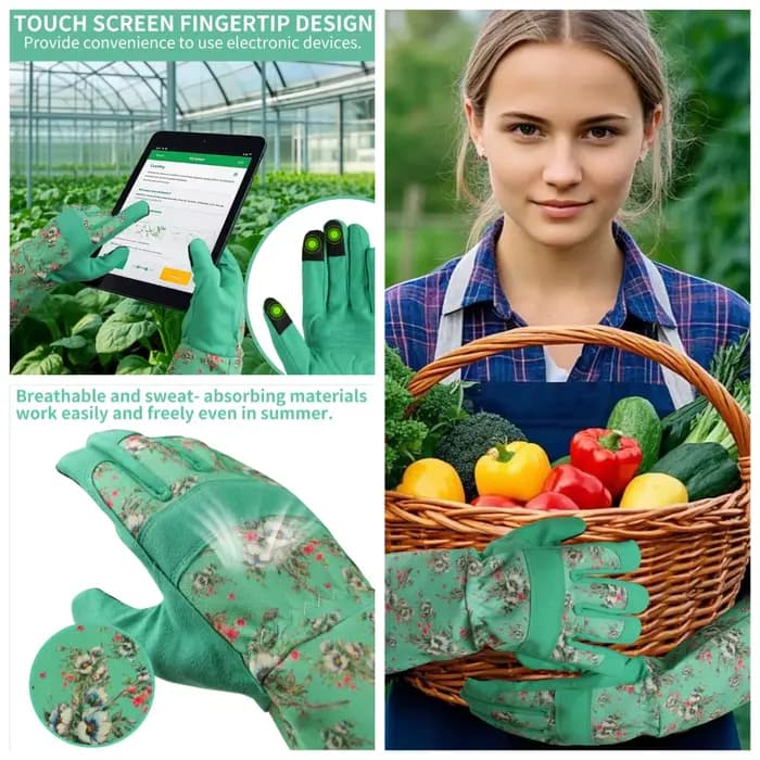 Gants de jardinage en cuir respirant pour femmes