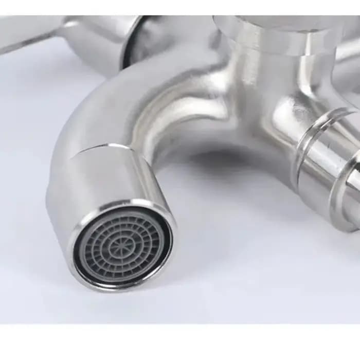 Robinet à double sortie, 1 pièce, en acier inoxydable 304, multifonctionnel, pour lave-linge, évier de lavage à domicile