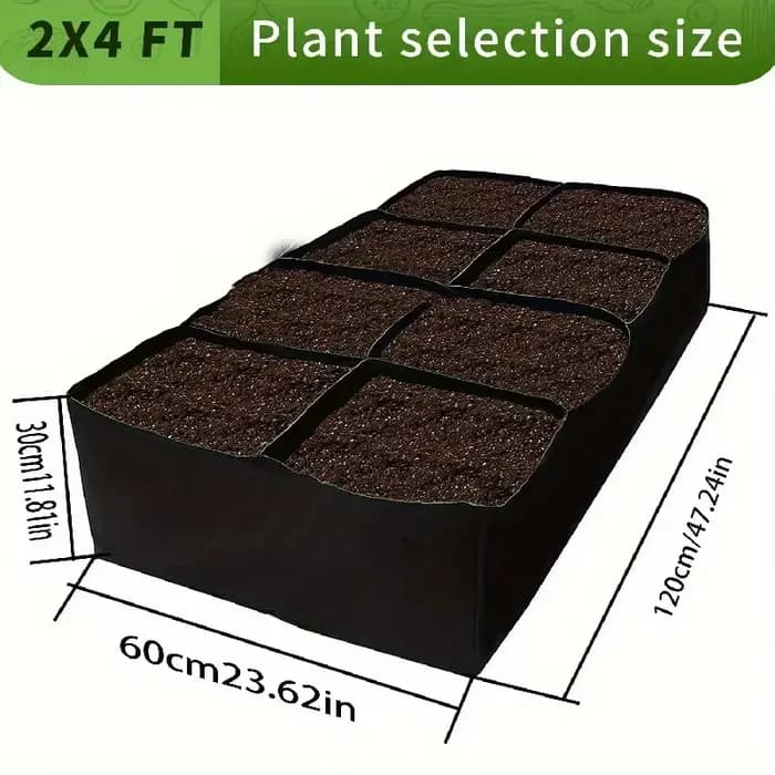 Jardinage à domicile 128 gallons 8 grilles sac de plantation respirant épaissi tridimensionnel légumes pomme de terre