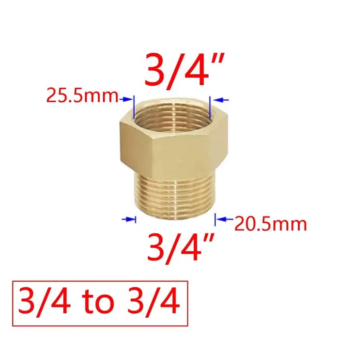 Connecteur de filetage en laiton 1/2 "à 3/4 3/8 1 pouce, Joint de réparation réducteur pour robinet,