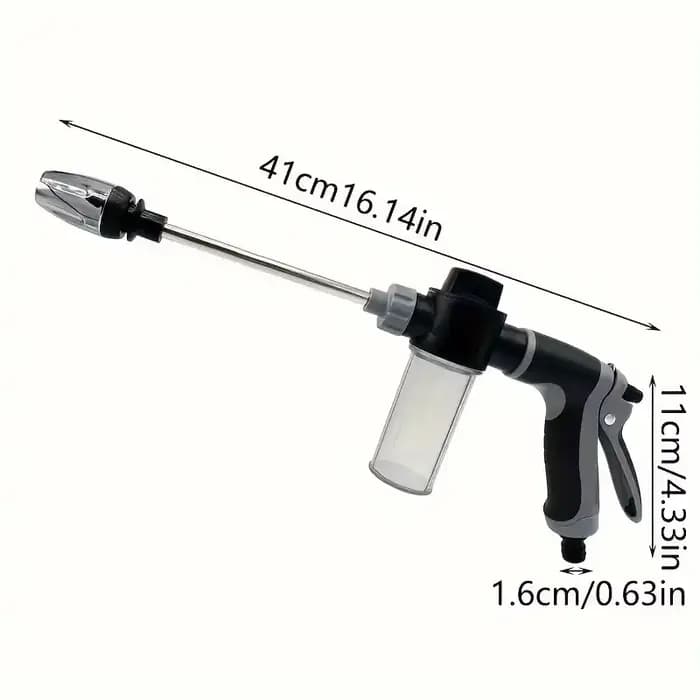 Pistolet à eau haute pression multifonction avec buse pour tuyau d'arrosage, pistolet à mousse, mach