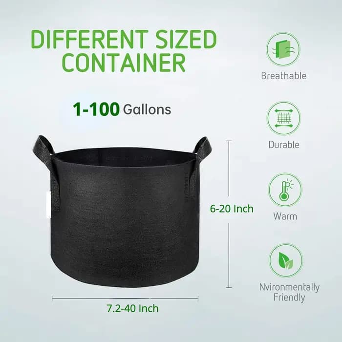 Sacs de culture en tissu non tissé épais, pots avec poignée, kits de culture de jardin intérieur/ext