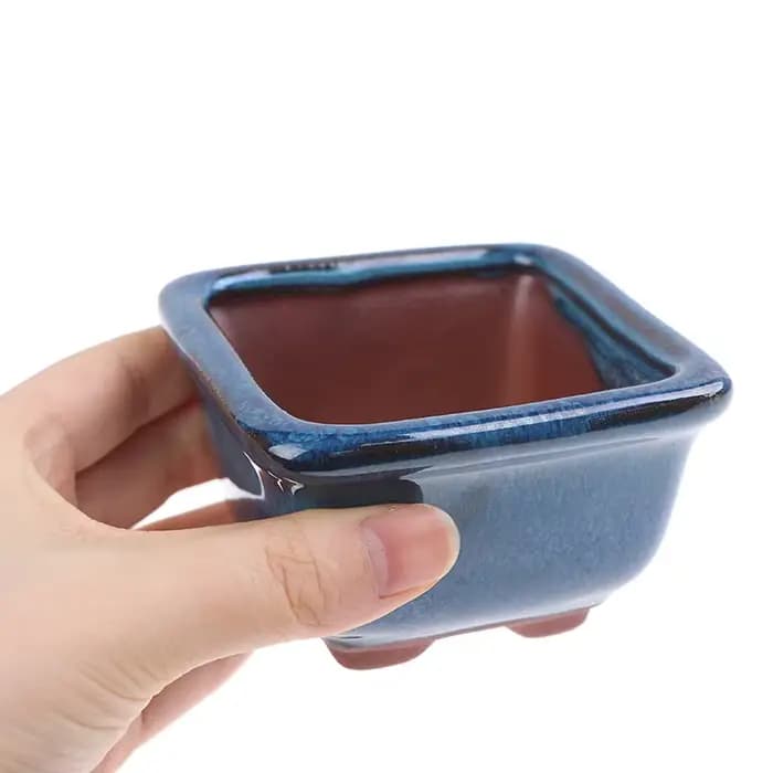 Pots à bonsaï de style chinois, pots à bonsaï en grès respirant avec trous, pot de fleurs d'entraîne